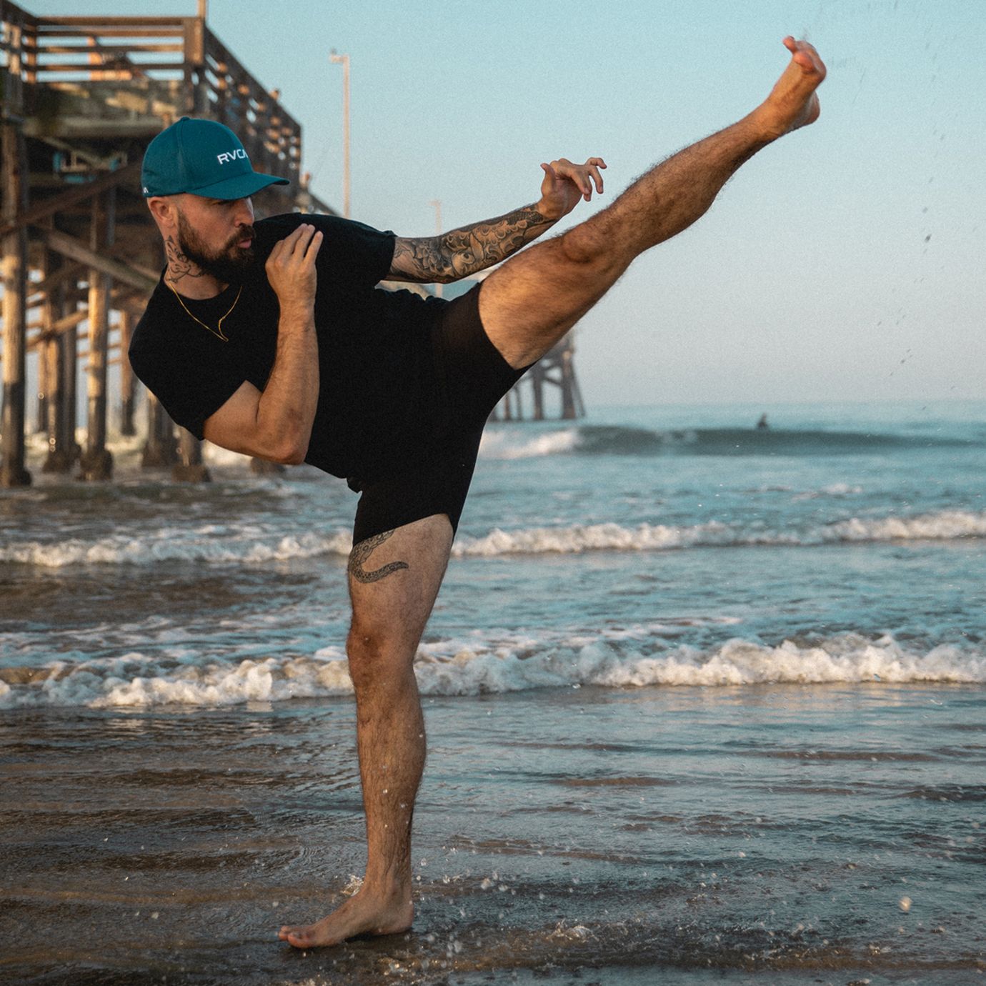 Aaron Swenson Kickboxing At The Beach