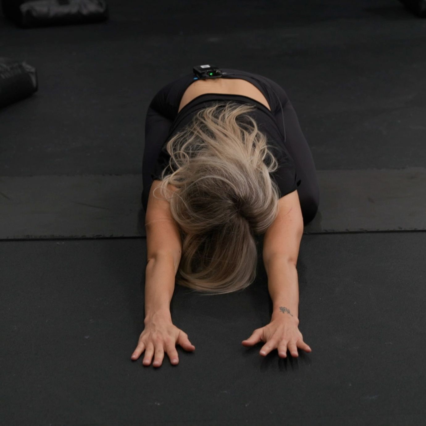 Shanie Smash Doing a Sit Back Rest Stretch