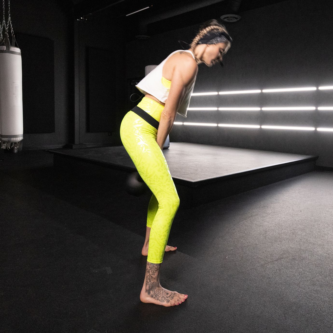 Shanie Smash Prepping For A Kettlebell Two Arm Swing