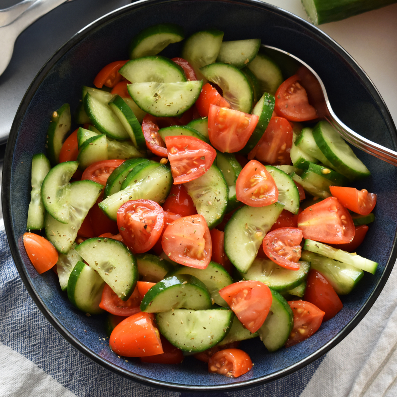Cucumber and tomato salad