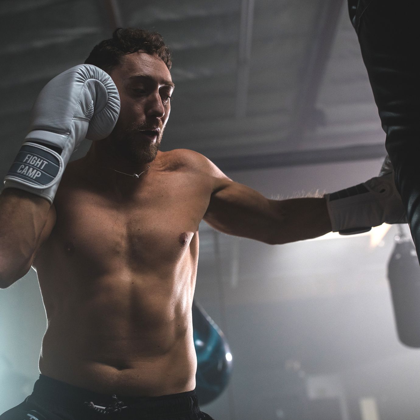 Tommy Duquette Working Out On a Heavy Bag