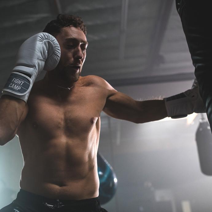 Tommy Duquette Working Out On a Heavy Bag