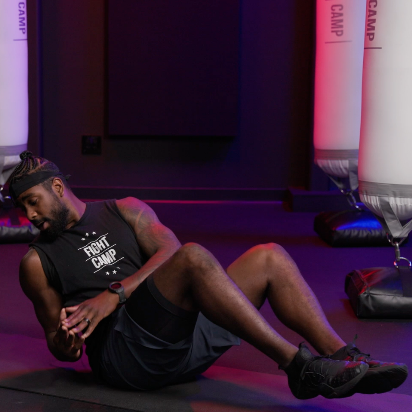 Coach PJ Doing Core Exercises