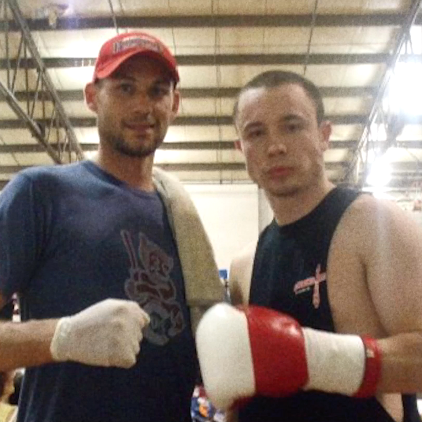 Aaron Swenson With His Coach