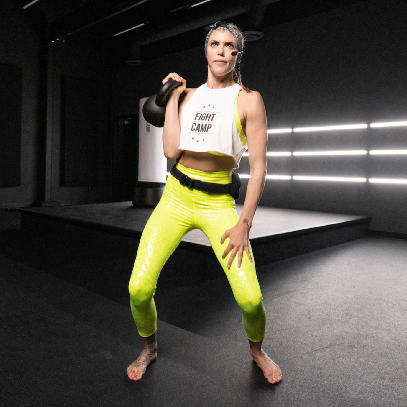 Shanie Smash Doing Sets of Kettlebell Exercises