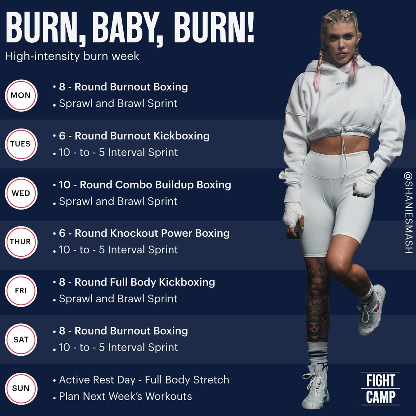 7-Day High Intensity Calorie Burning Workout 