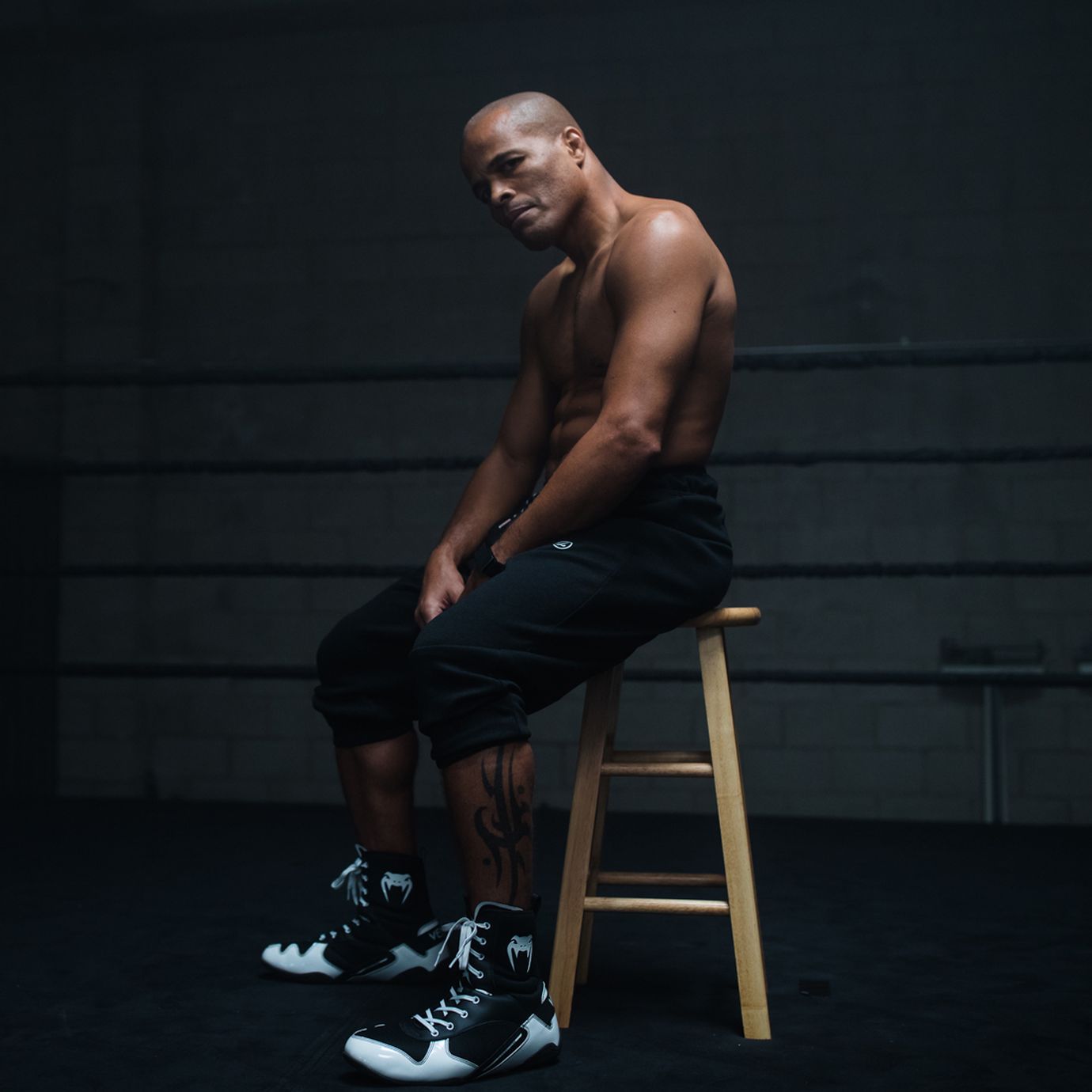 Flo Master Wearing Boxing Shoes