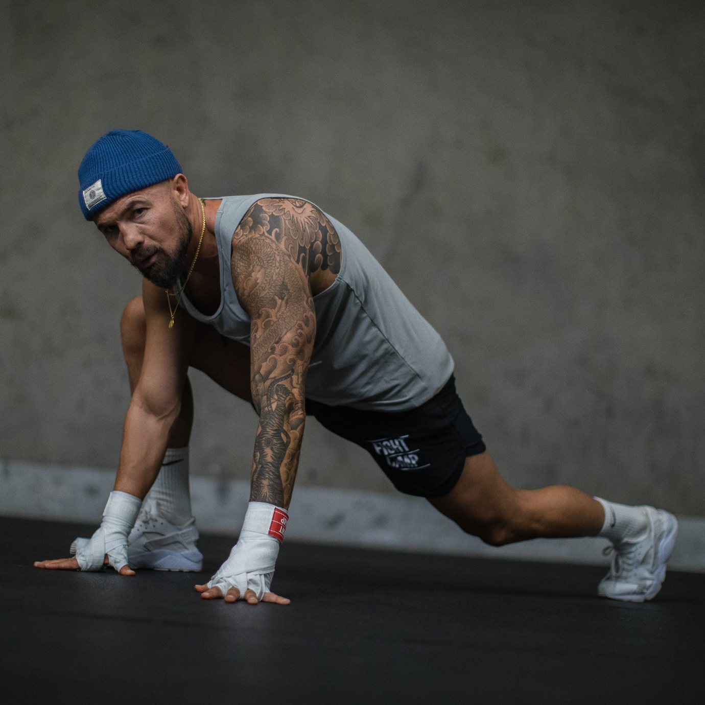 Aaron Swenson Stretching