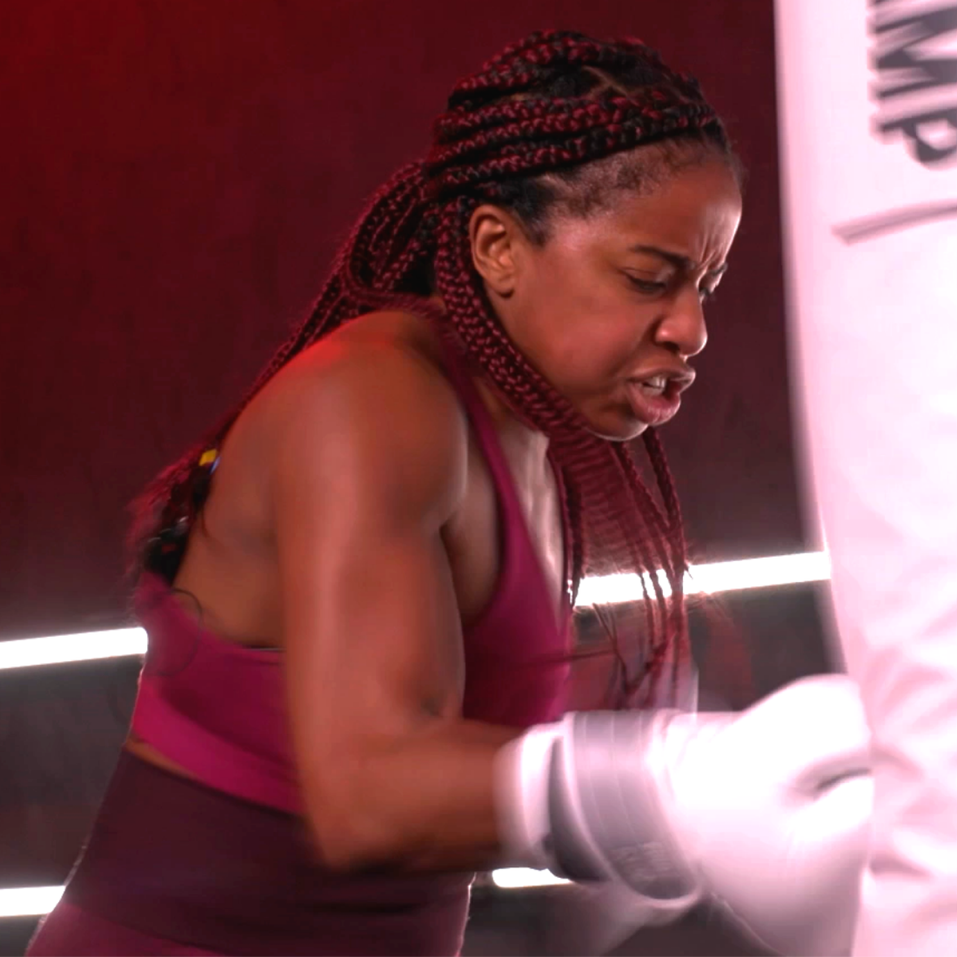 Rocky Harris doing a boxing Workout
