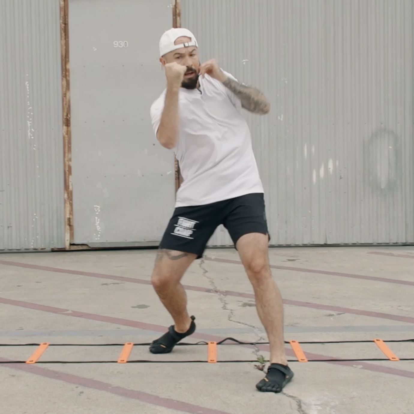 Aaron Swenson Doing a Pendulum Agility Ladder Drill
