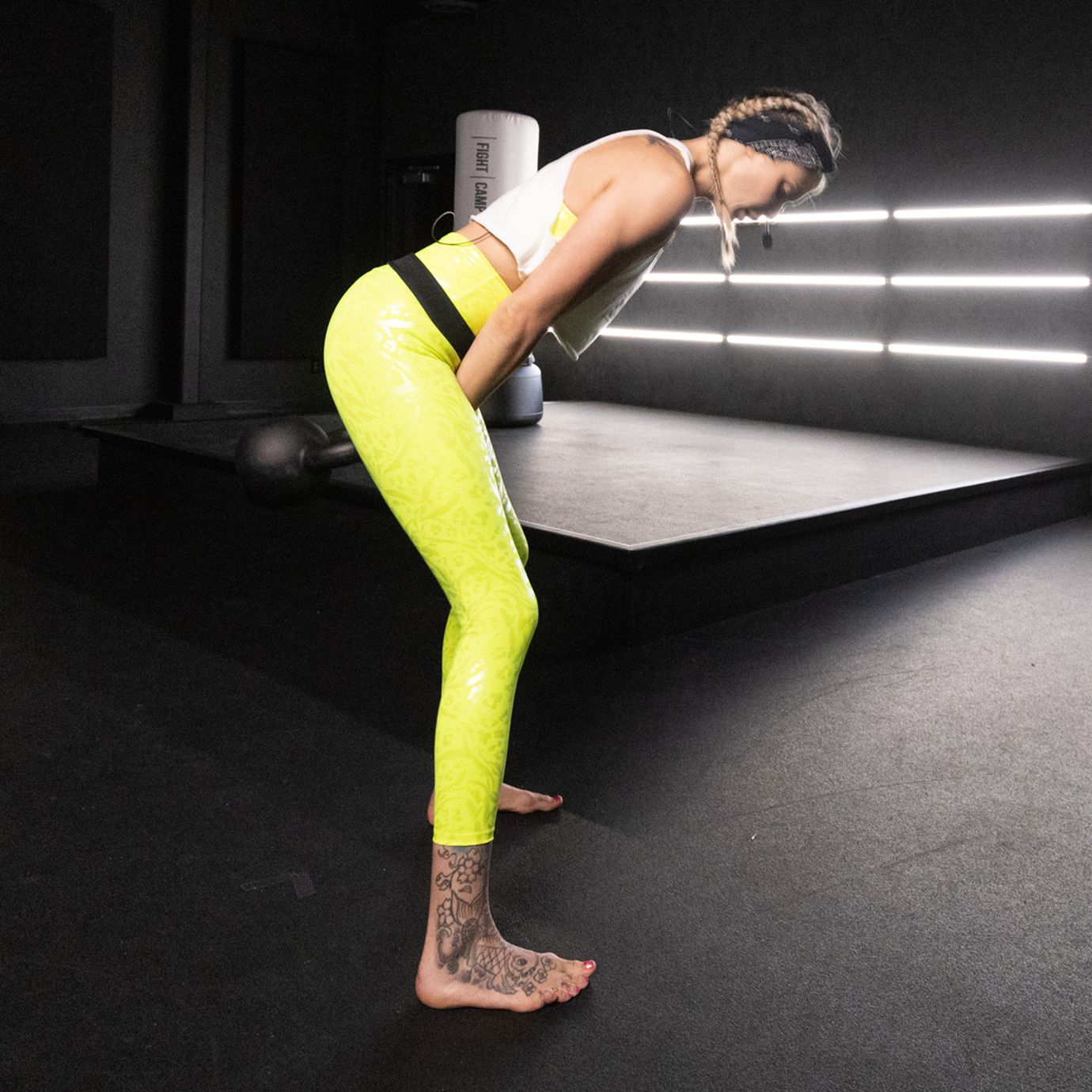Shanie Smash Finishing A Kettlebell Two Arm Swing