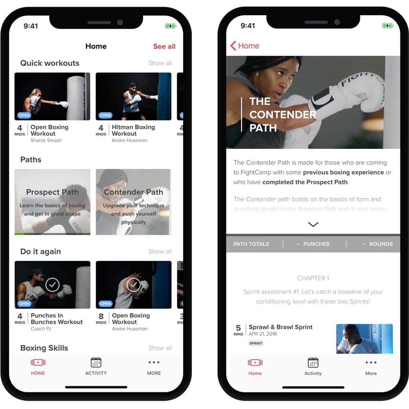 FightCamp App The Contender Path