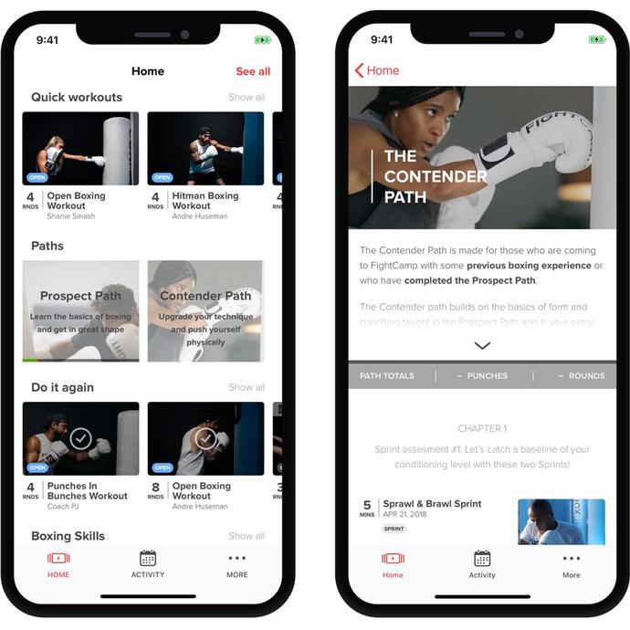 FightCamp App The Contender Path