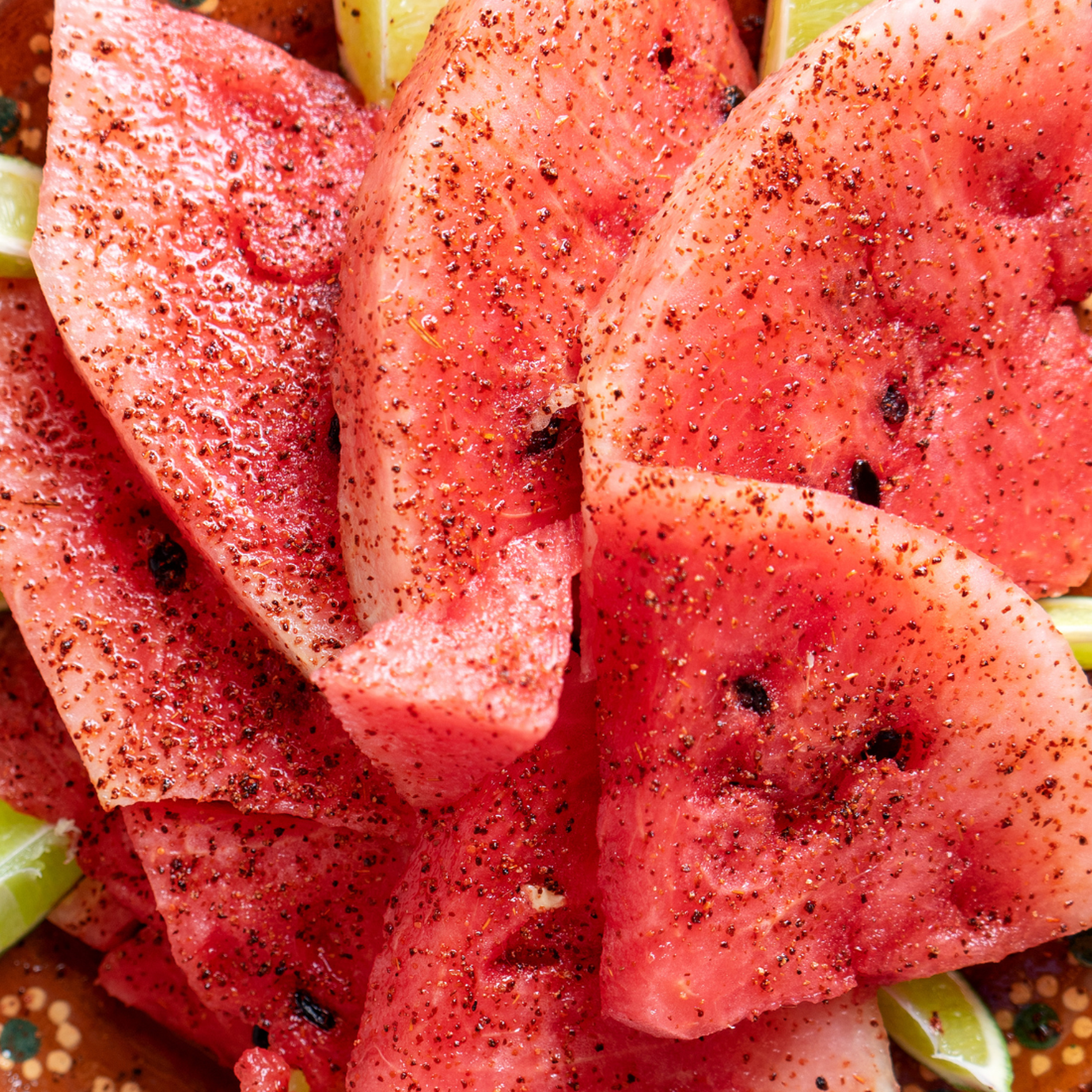 Watermelon with chili powder