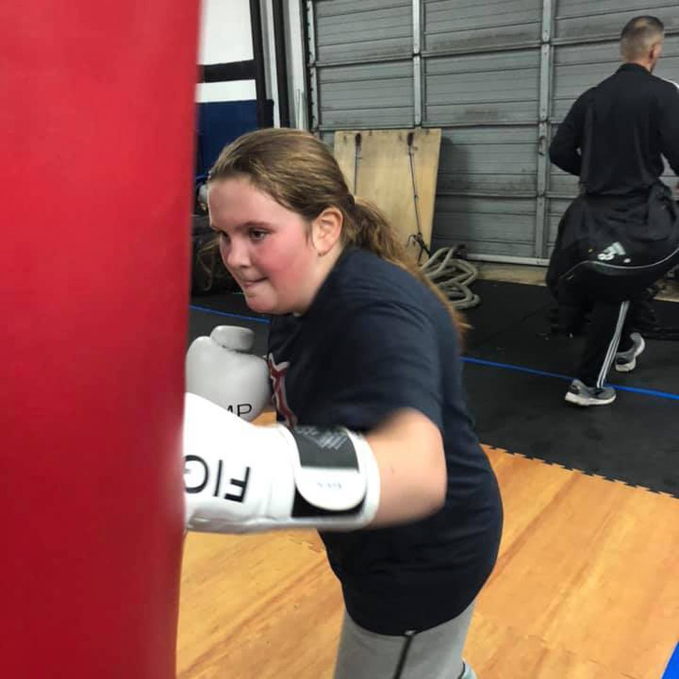 Girl Boxing at Boston Boxing Gym
