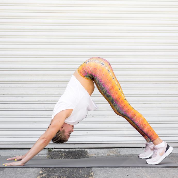 Shanie Smash Doing a Downward Facing Dog