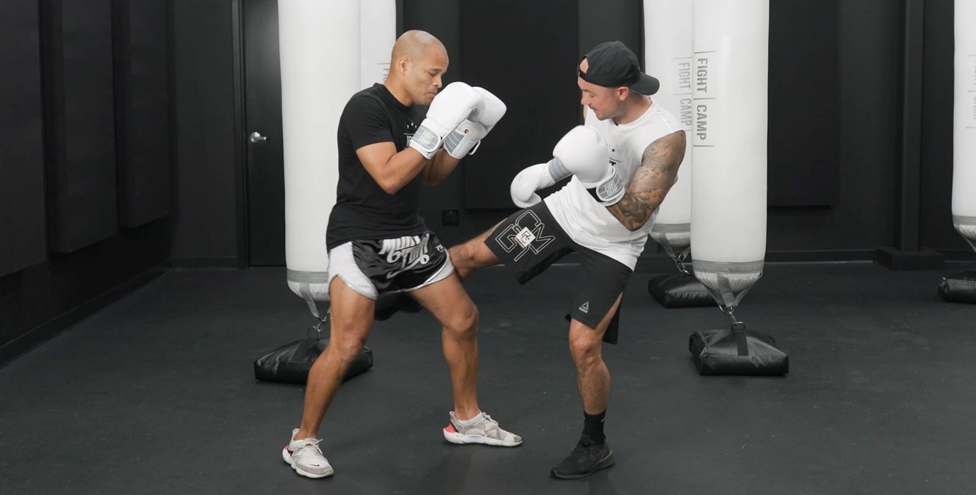 Aaron Swenson Doing a Low Kick