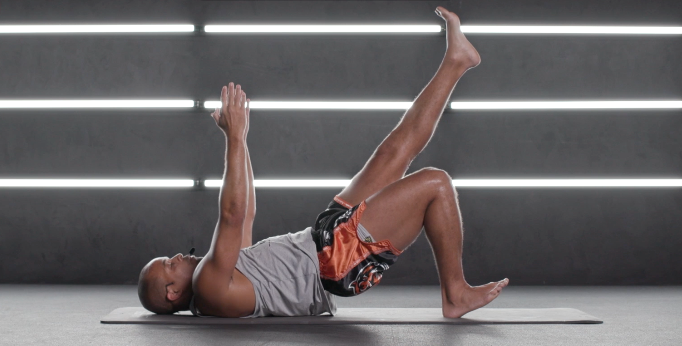 Single-Leg Floor Bridge (Left Leg)