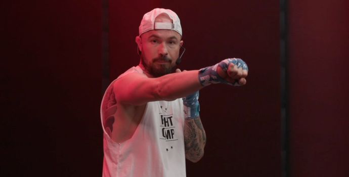 Aaron Swenson Throwing A Cross Punch