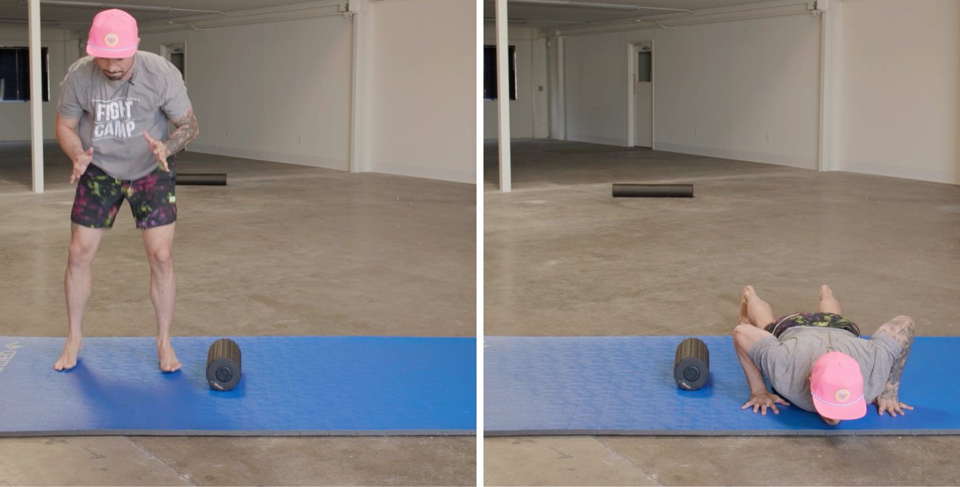Tuck Jump + Burpee with a Foam Roller