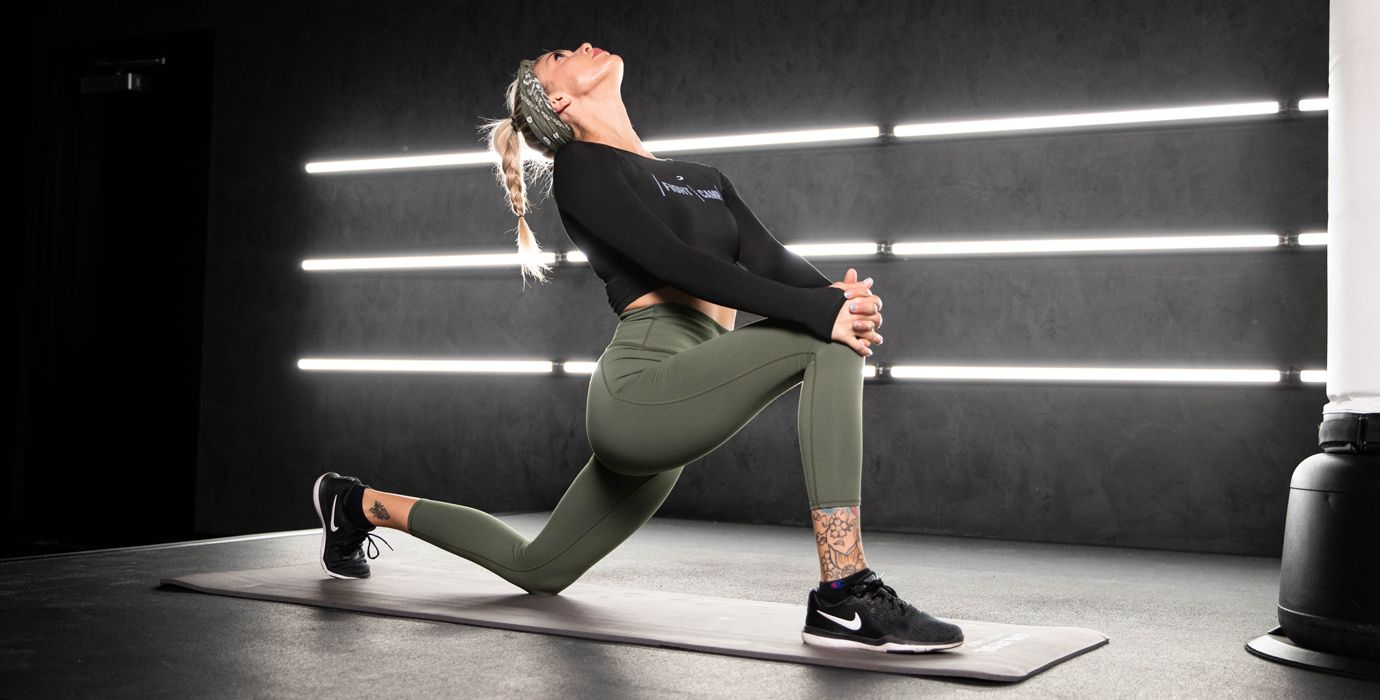 Shanie Smash Doing a Low Lunge