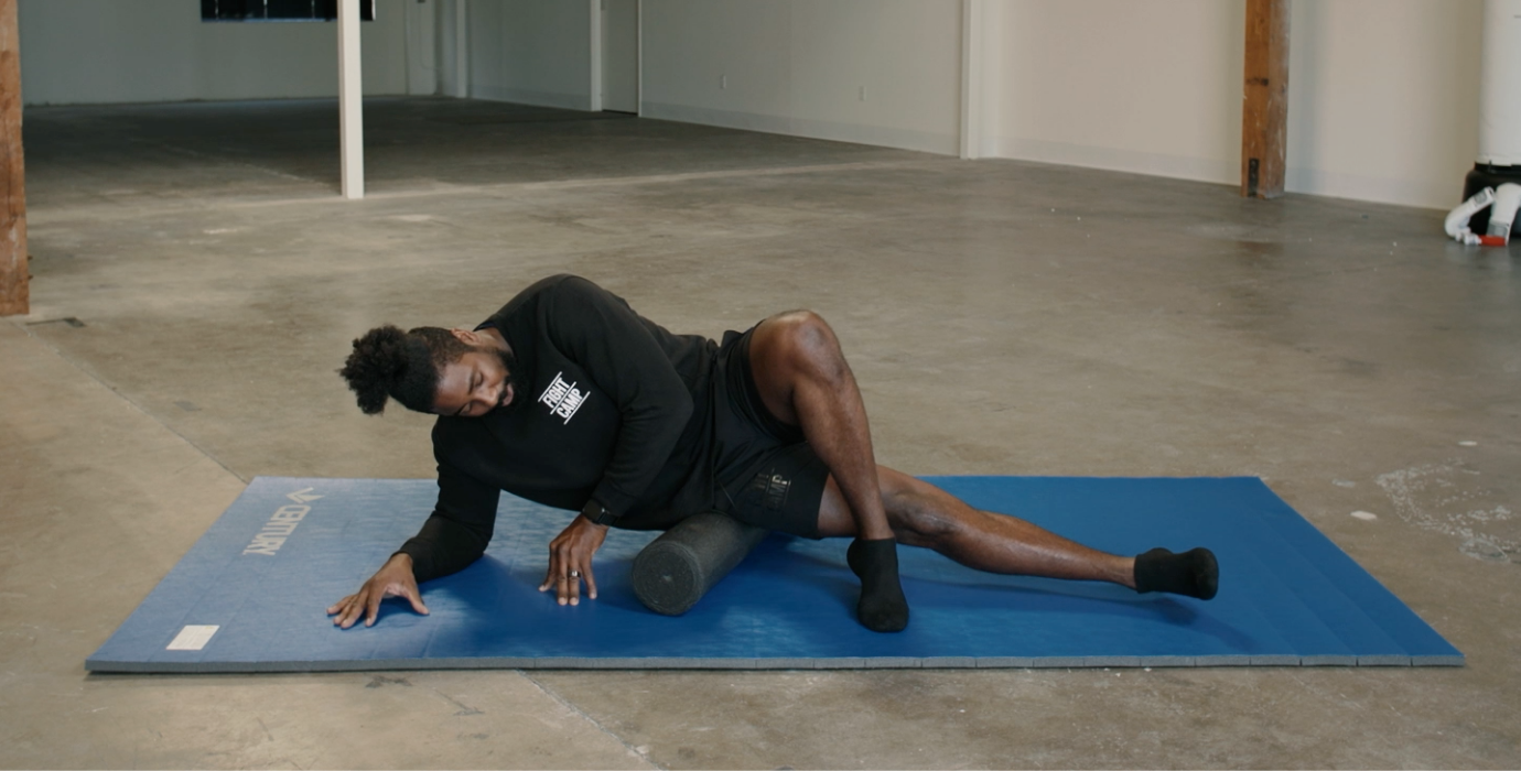 Coach PJ Doing IT Band & Hip Foam Rolls