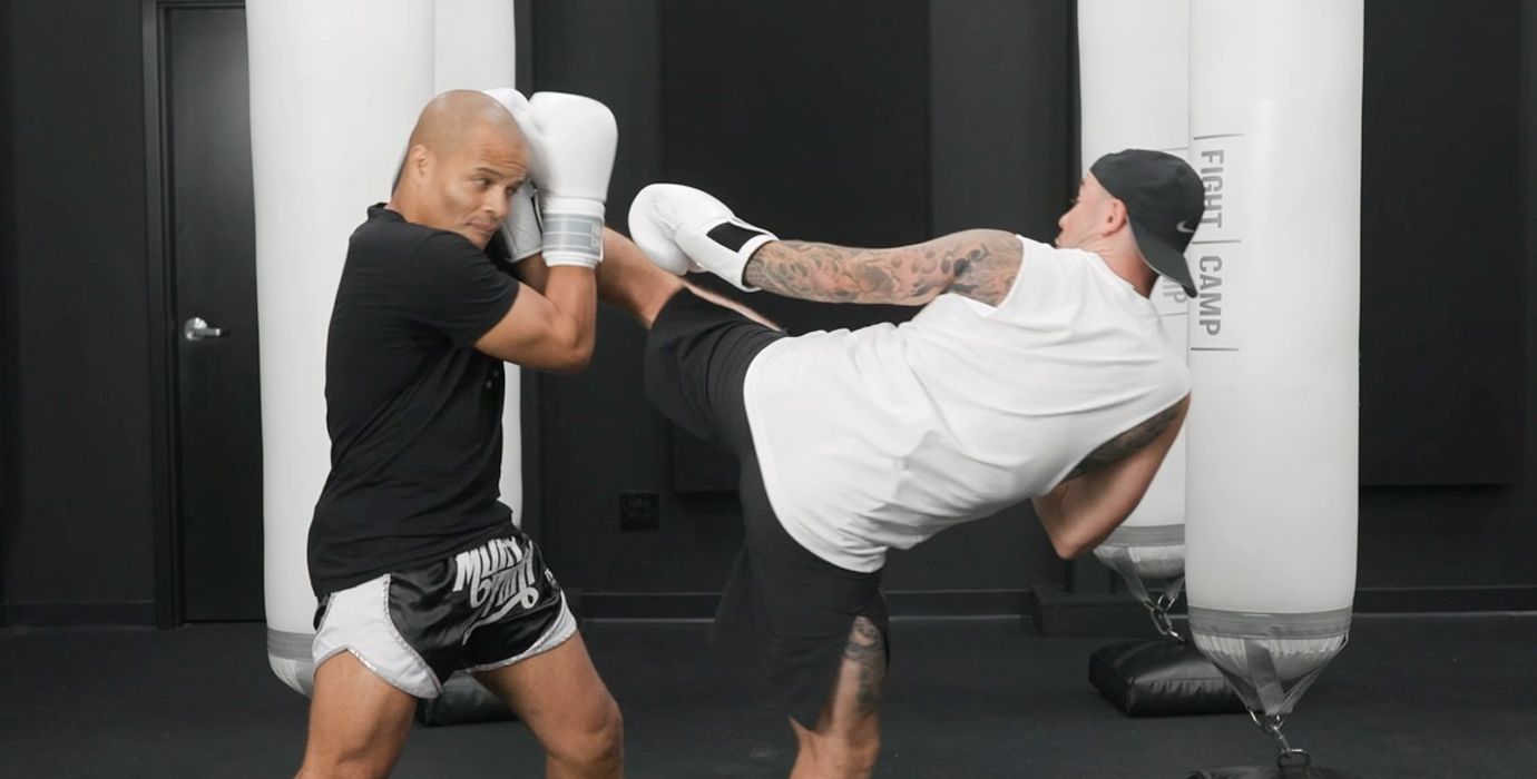 Aaron Swenson Doing a Spinning Hook Kick
