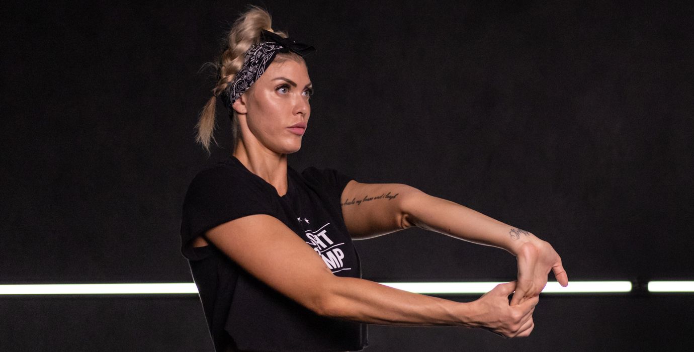 Shanie Smash Doing a Bicep Stretch