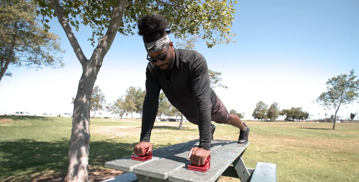 Coach PJ Using Push-Up Risers