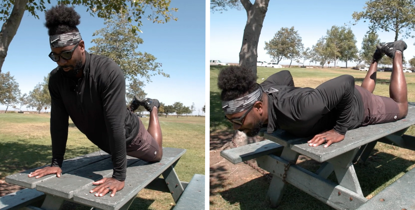 Coach PJ Showing How To Do Knee Push-Ups