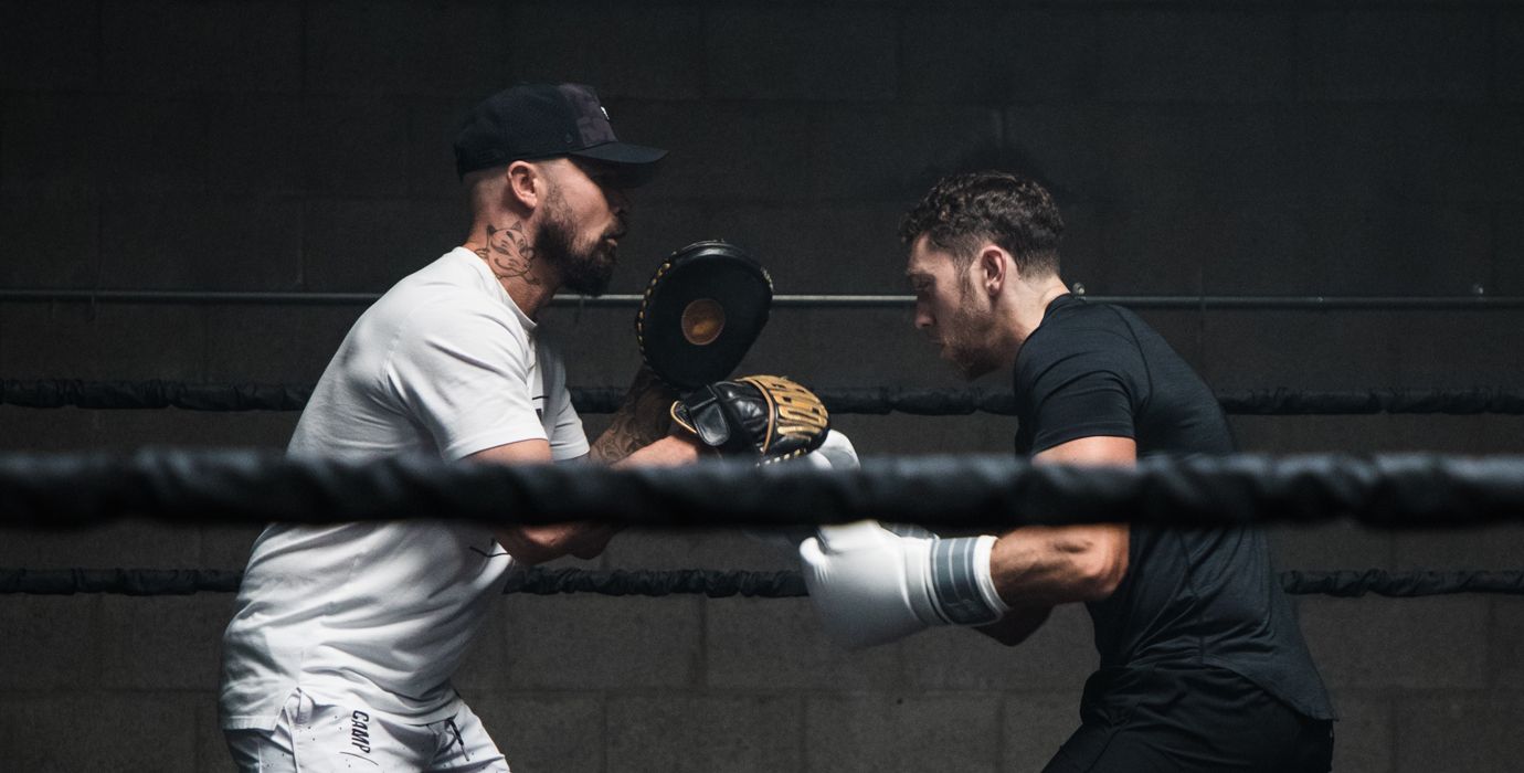Aaron Swenson and Tommy Duquette Doing Boxing Mitt Work