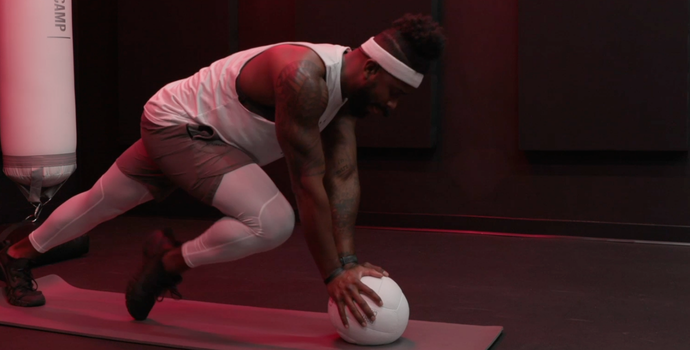 Coach PJ Doing Mountain Climbers