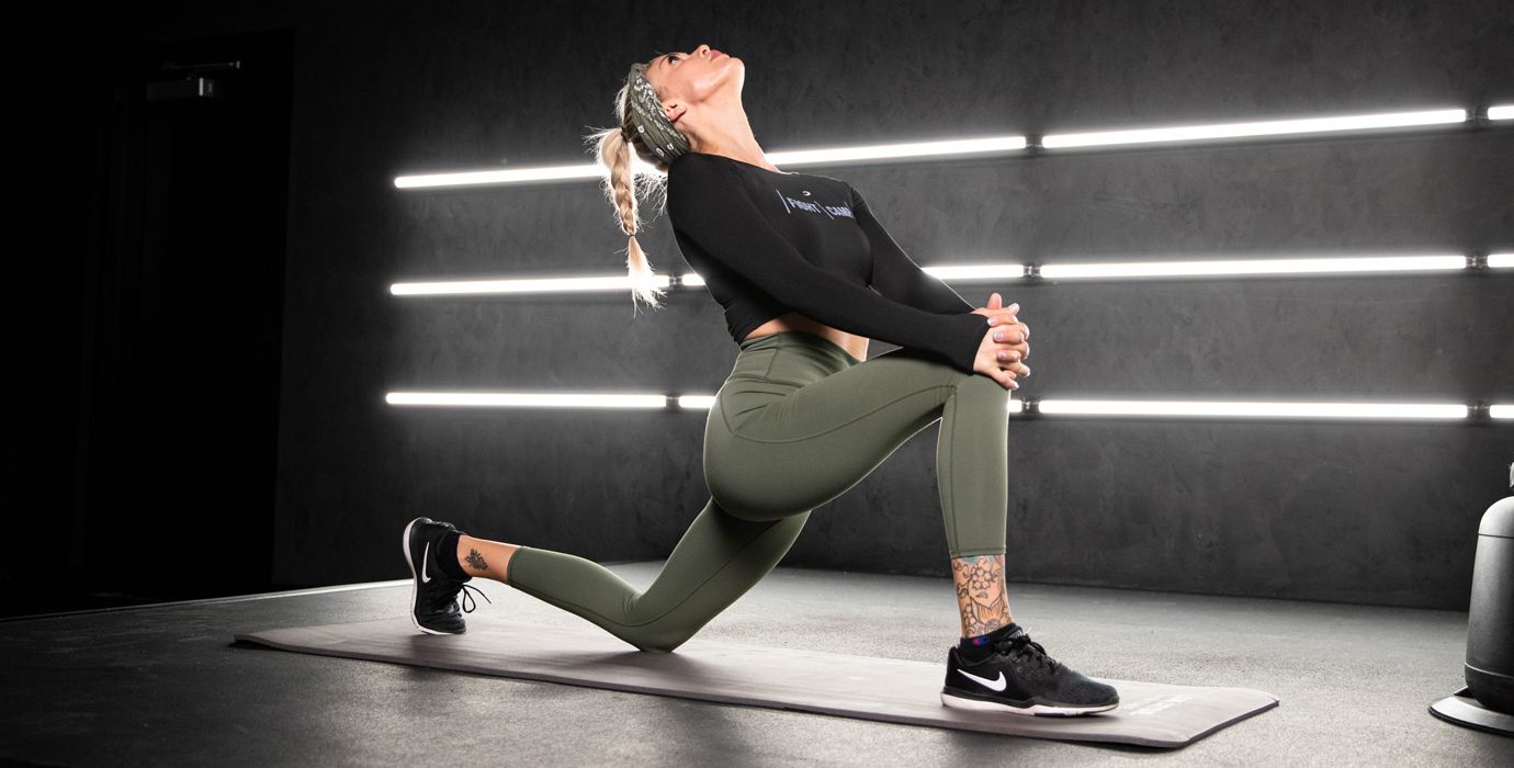 Shanie Smash Doing a Low Lunge