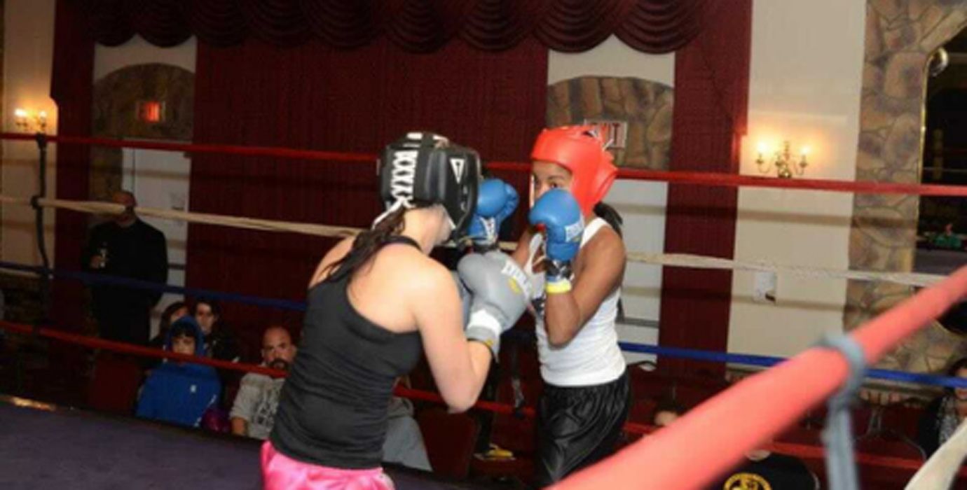 Rocky Harris in a kickboxing match