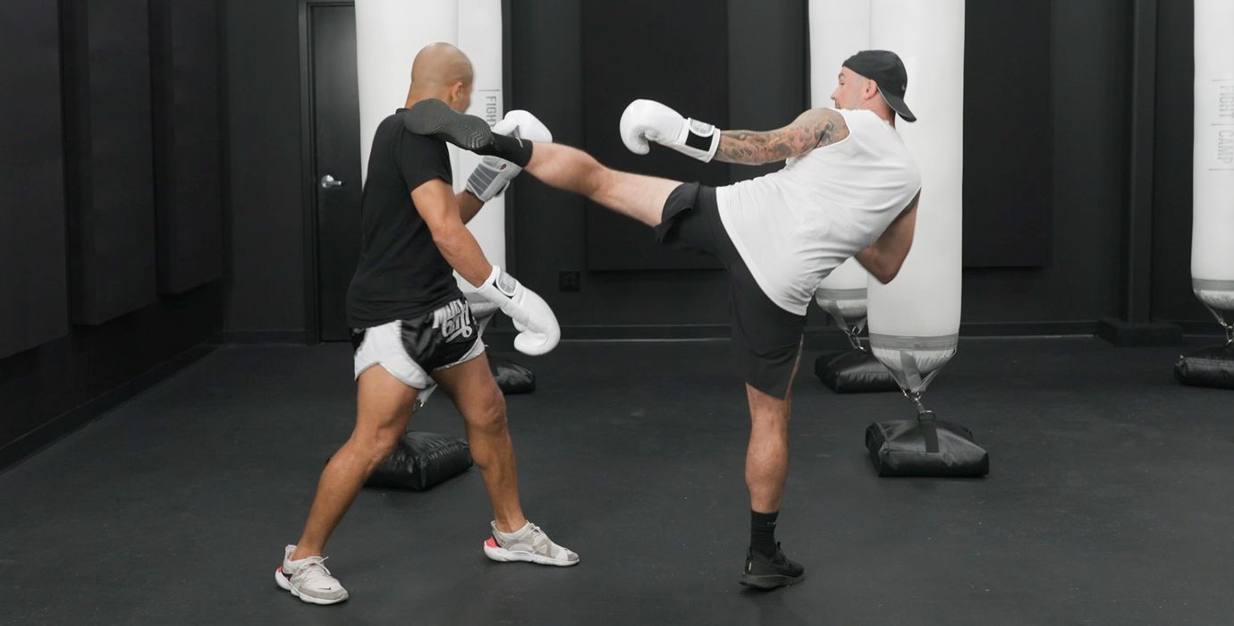 Aaron Swenson Doing a Question Mark Kick