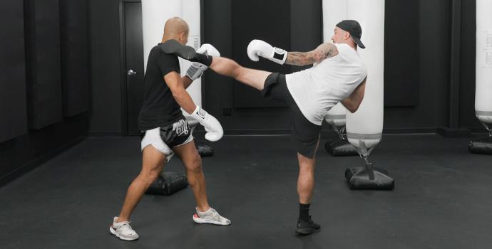 Aaron Swenson Doing a Question Mark Kick