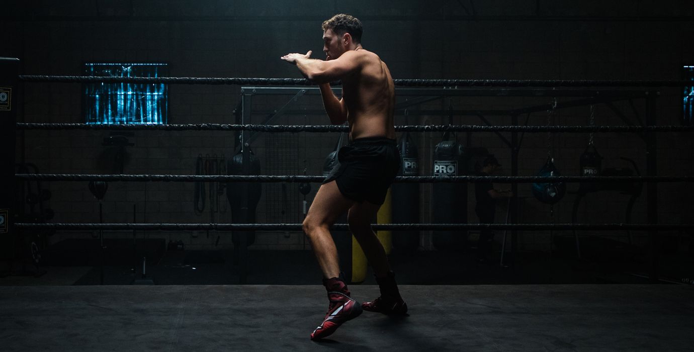 Tommy Duquette Shadowboxing In a Boxing Ring