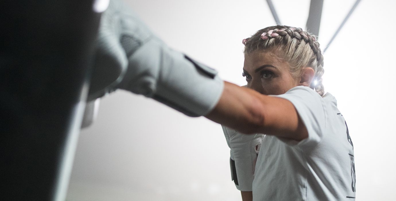 Shanie Smash Punching a Heavy Bag