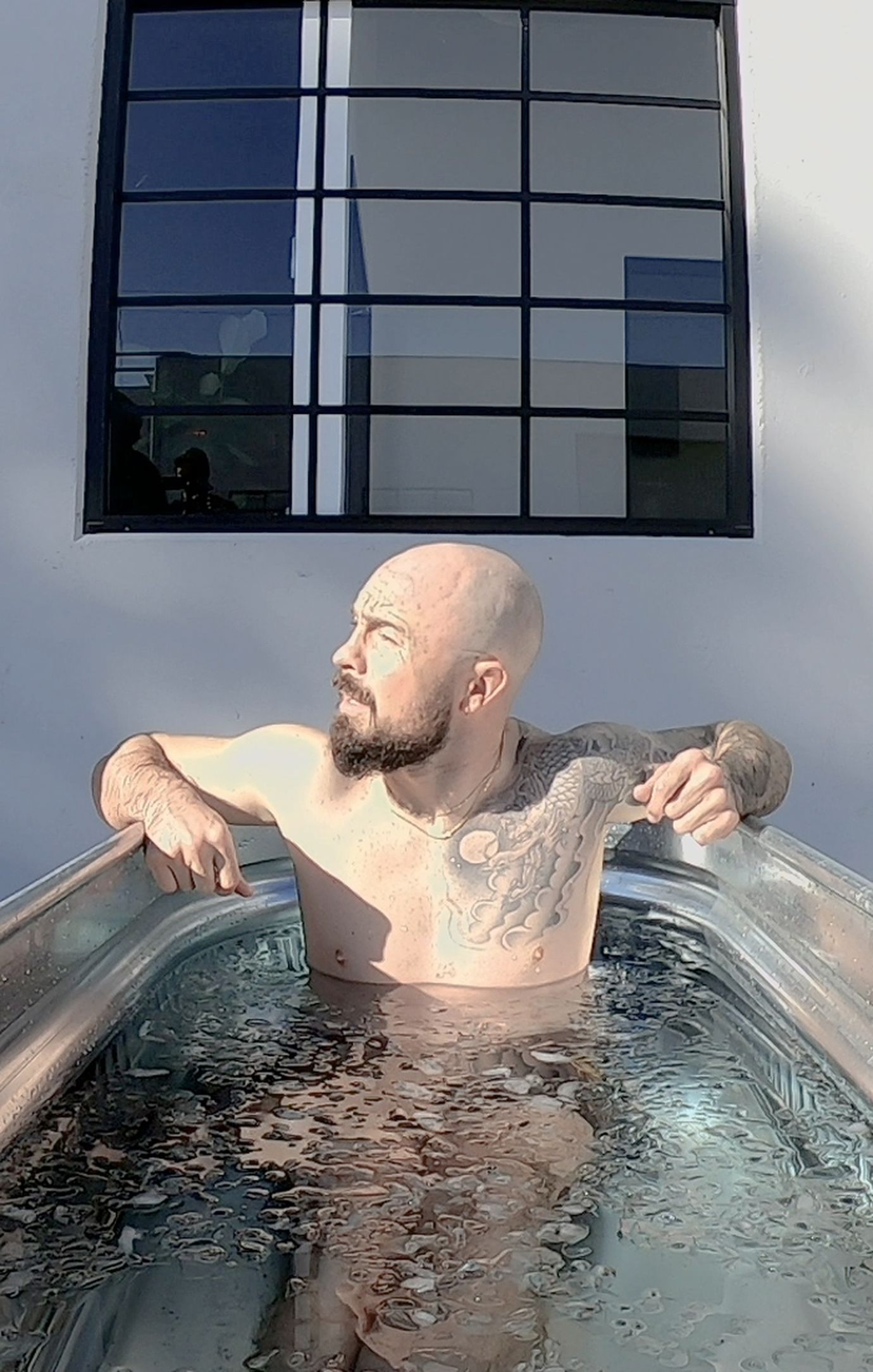 Aaron Swenson Taking An Ice Bath For Boxing Recovery