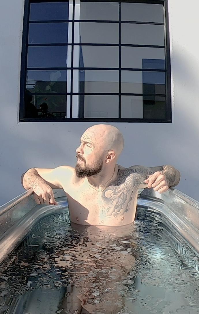 Aaron Swenson Taking An Ice Bath For Boxing Recovery