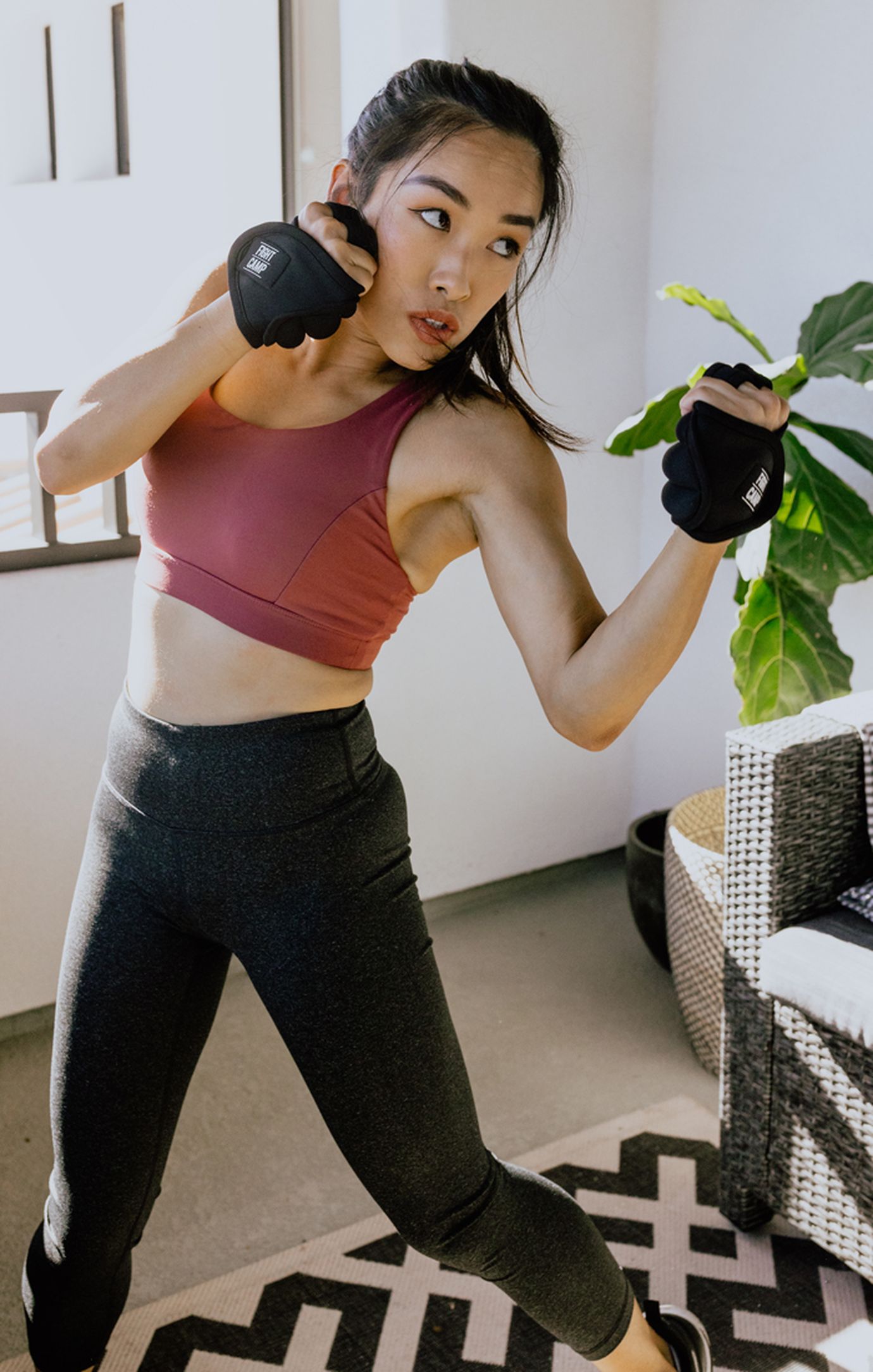 Boxer Throwing Lead Uppercut Punch