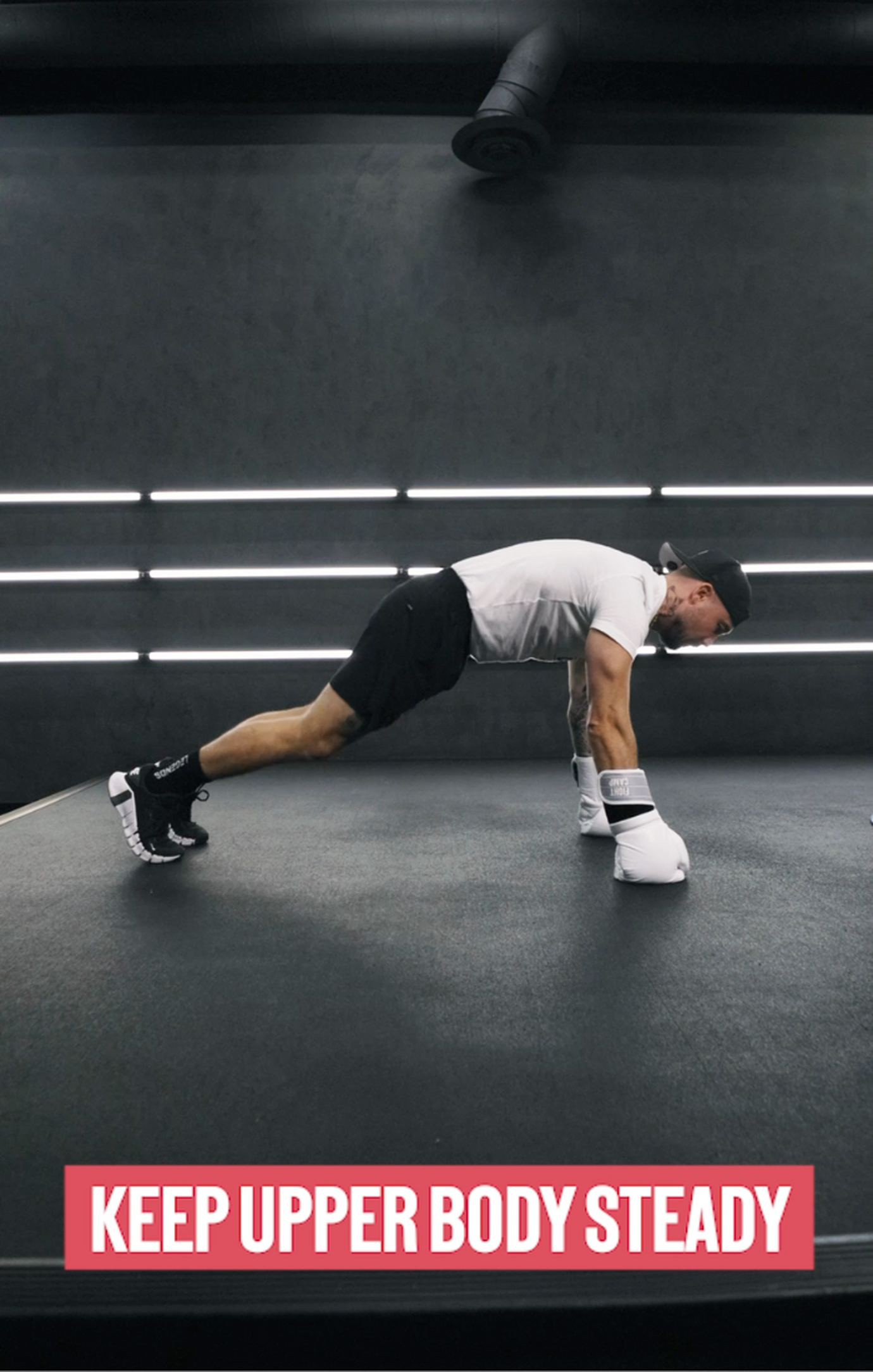 Keep your upper body steady