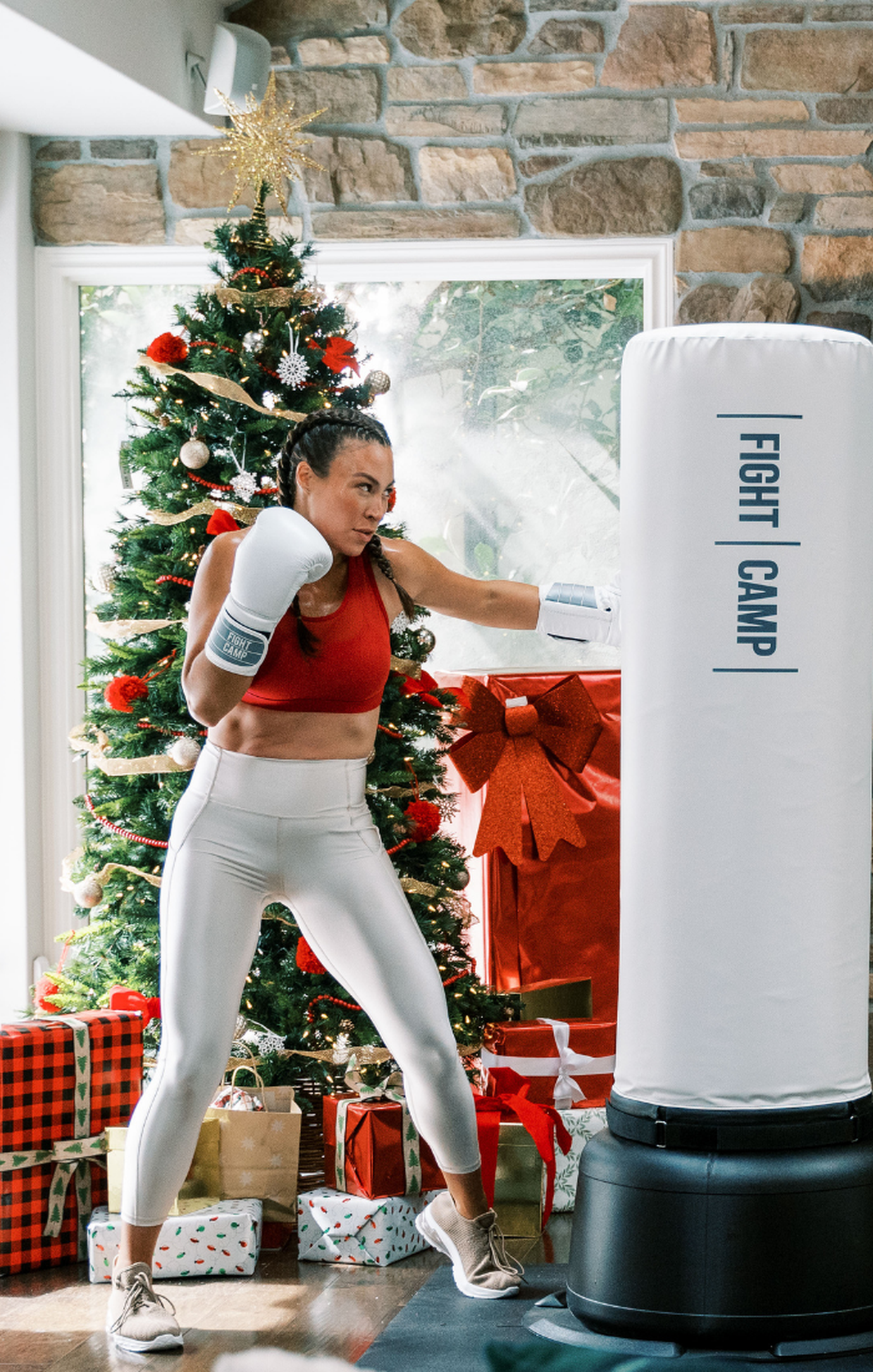Boxing Lead Hook Punch On a Punching Bag