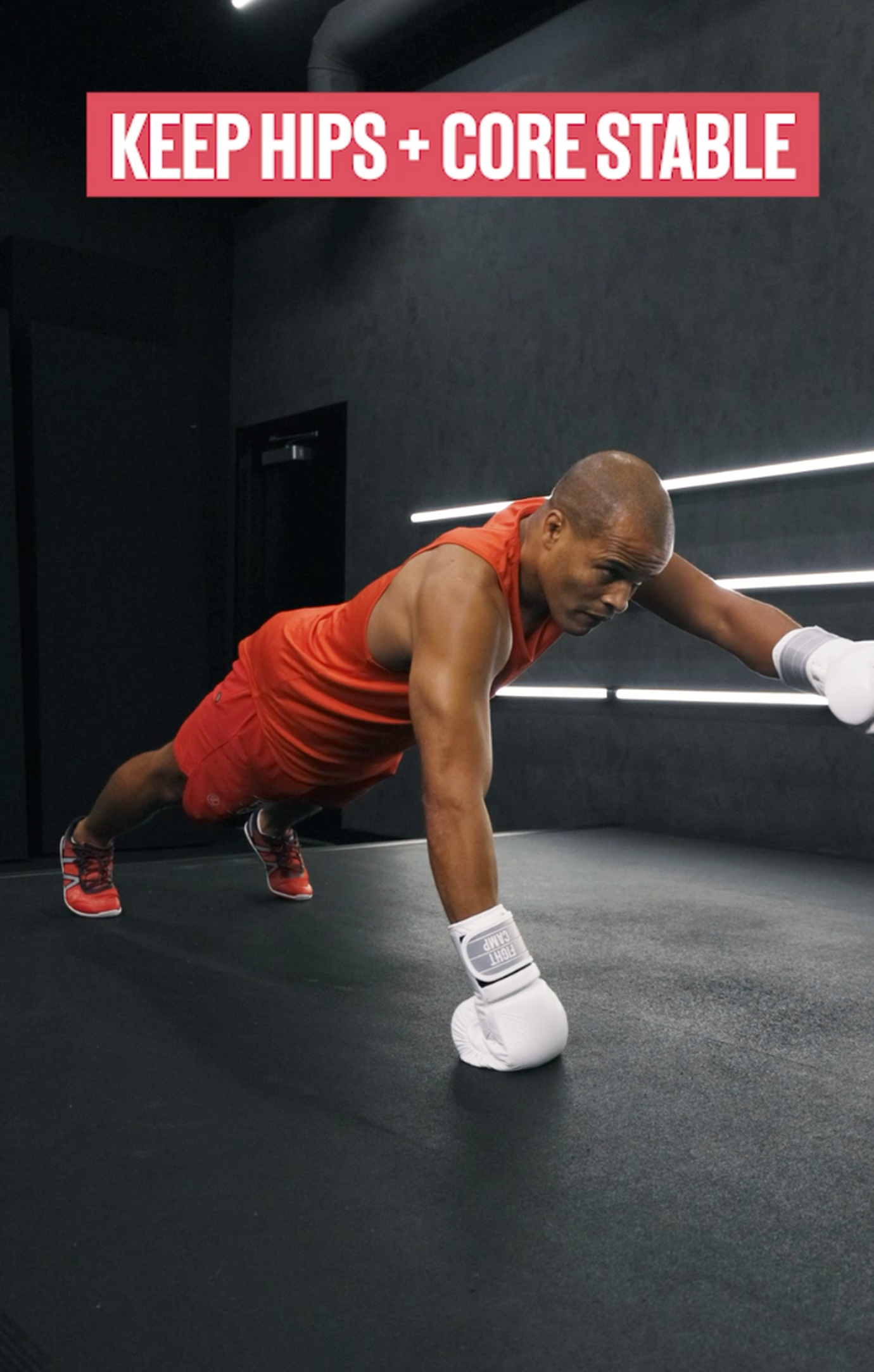 Keep hips and core stable
