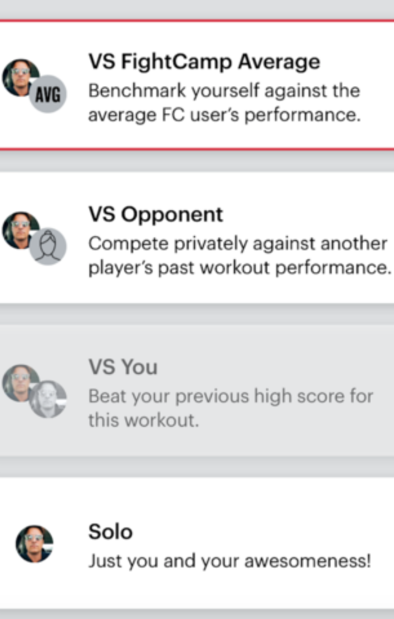 FightCamp App Versus Modes