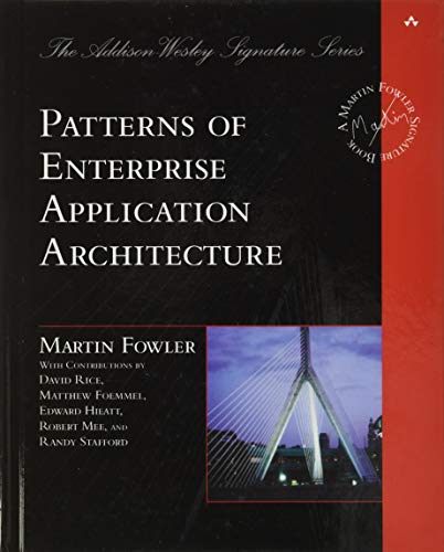 Patterns of Enterprise Application Architecture Fowler Cover