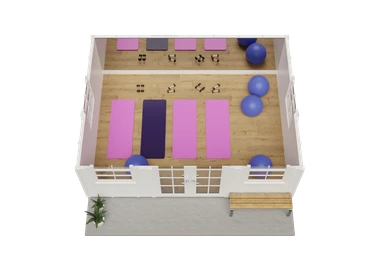 12' x 16' Backyard Yoga Studio Floorplan