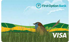 First Option Bank Low Rate Visa Credit Card card