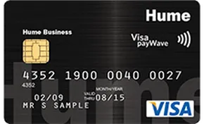 Hume Bank Business Visa Credit Card - Residentially Secured card