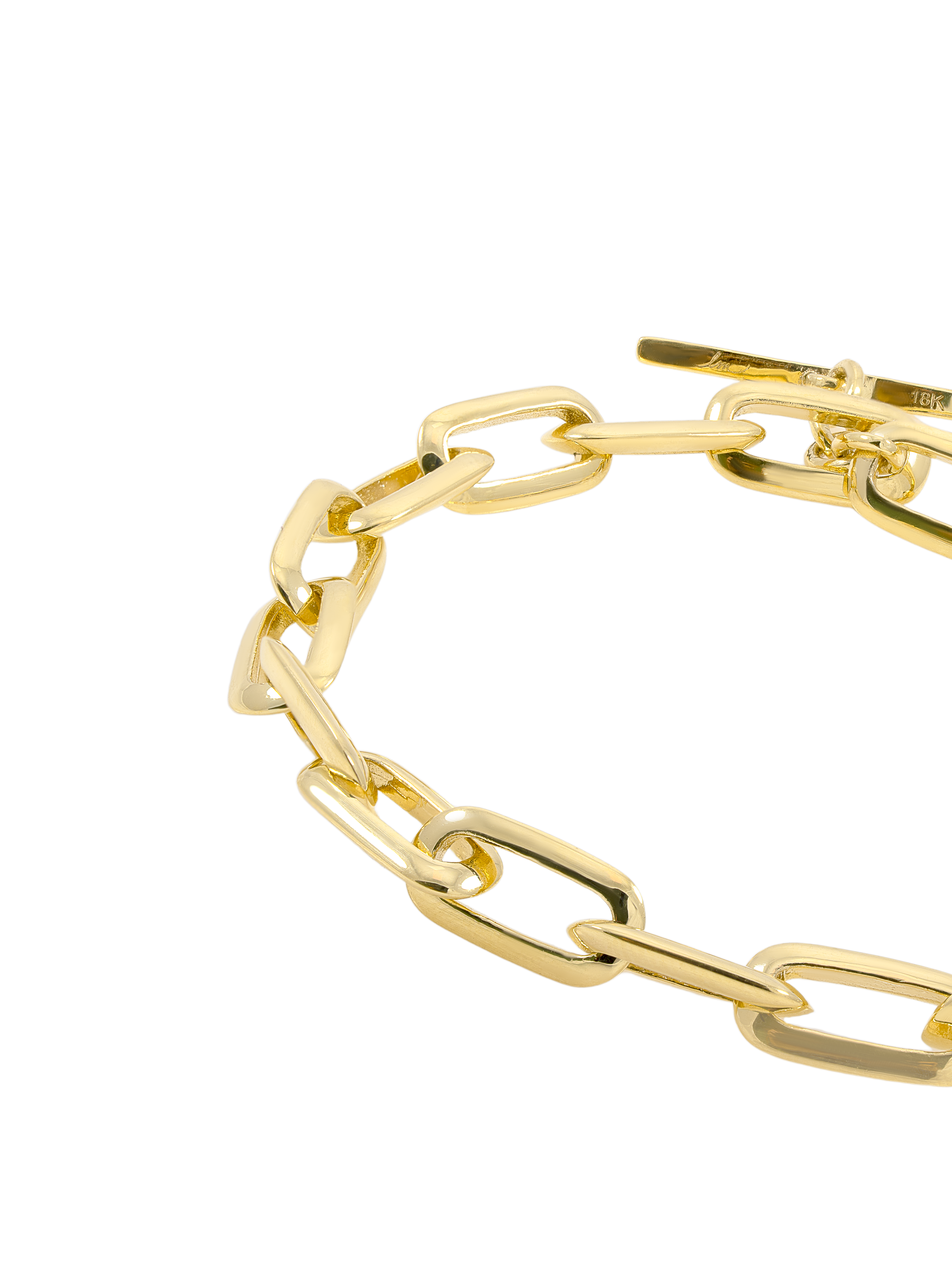 ブレスレット XL Chubby Knife Edge Link Bracelet24.1cm Chubby XL Link Knife Edge Chain Bracelet With Clip Clasp